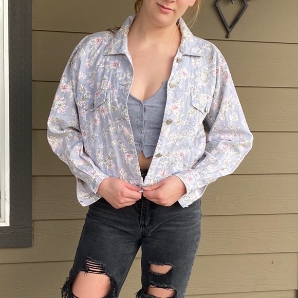 Paris Sport Club Jackets & Blazers - Vintage chambray crop jacket